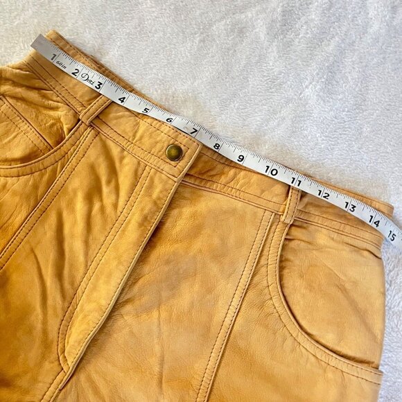 Vtg Leather Pants Women 12 (S) High Waist Western 80s Retro Country Rodeo 90s - Picture 12 of 16